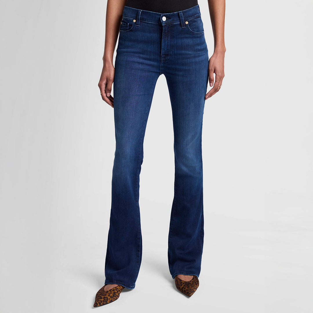 Dark Blue Slim Illusion Bootcut Jeans