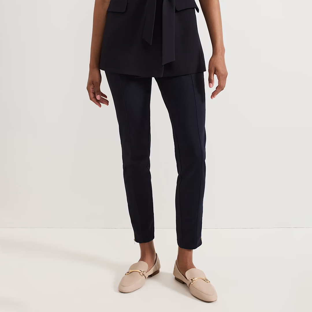 Navy Amina Skinny Trousers
