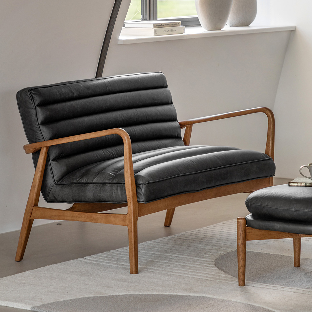 Davenport 2 Seater Sofa Antique Ebony