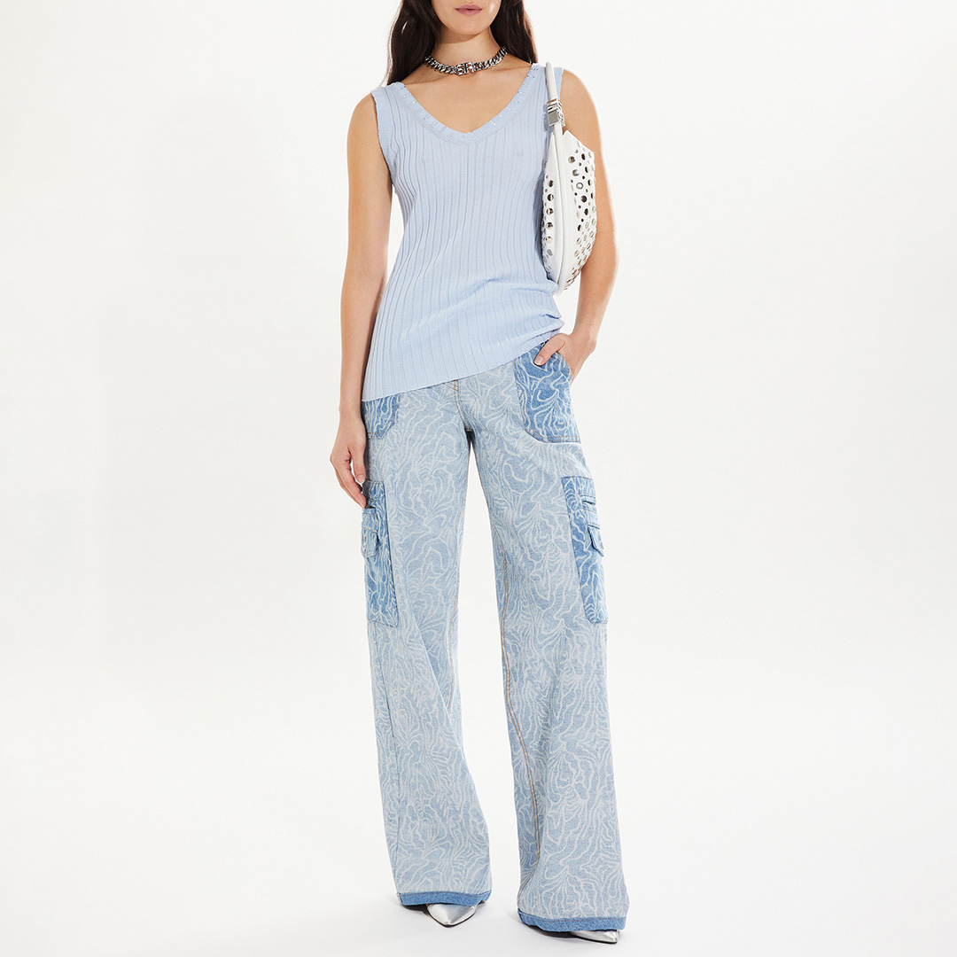 Baby Blue V-Neck Vest Top - Sonia Rykiel - Modalova