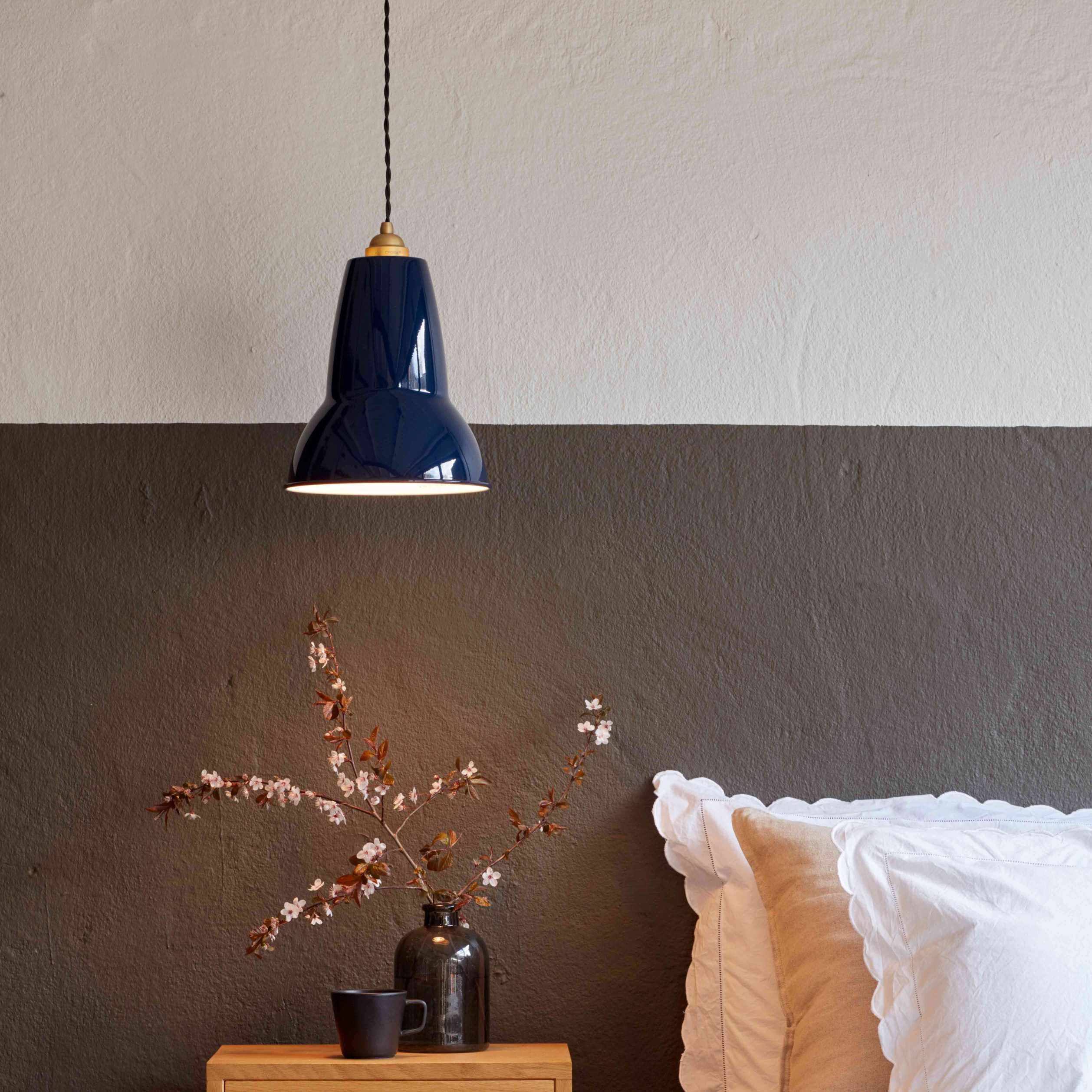 Anglepoise   Original 1227 Brass Midi Pendant Ink Blue, BrandAlley