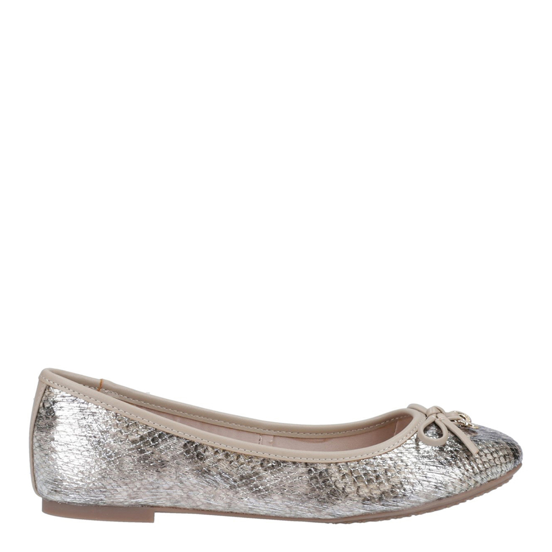Women's Silver Hallo Ballet Pumps