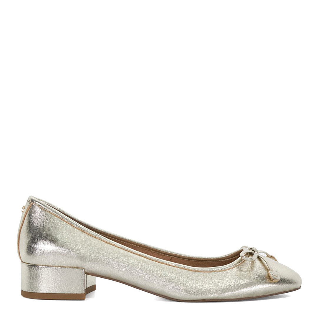 Women's Gold Hollies Heeled Ballet Pumps