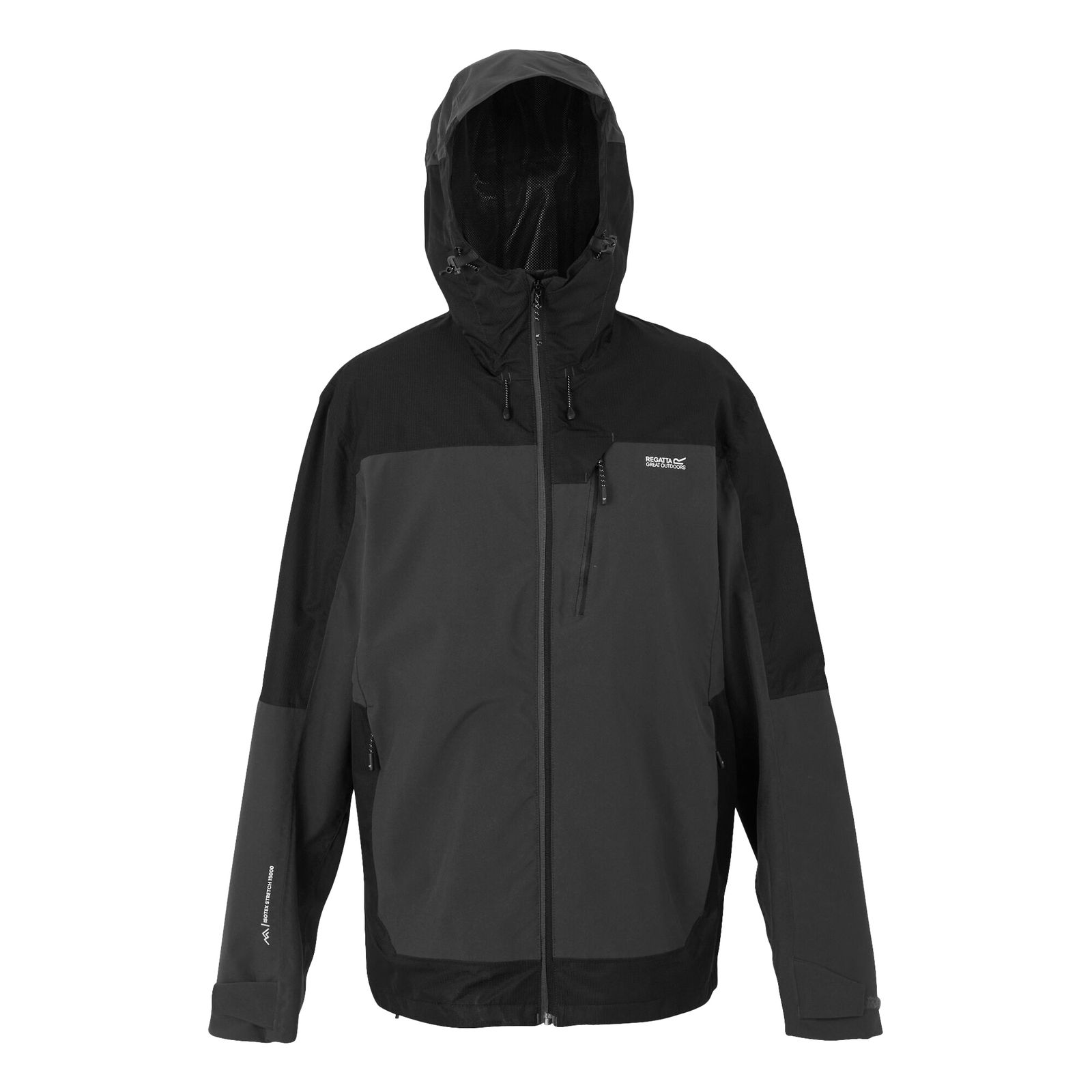 Regatta Men's  Waterproof Jacket Highton IV Recycled Polyester Ash/Black in Size 3XL, BrandAlley