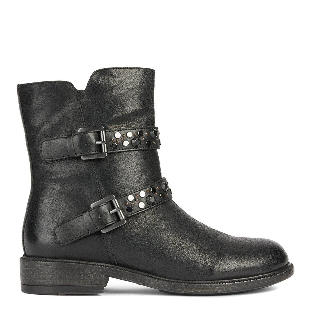 Black Suede Catria Ankle Boot - Geox - Modalova
