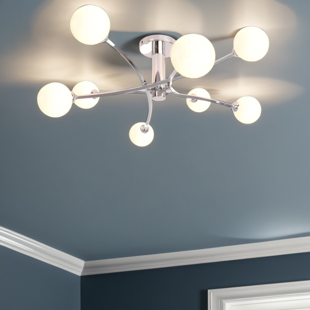 Pagazzi Lighting   Bombo 8 Light Ceiling Light Polished Chrome , BrandAlley