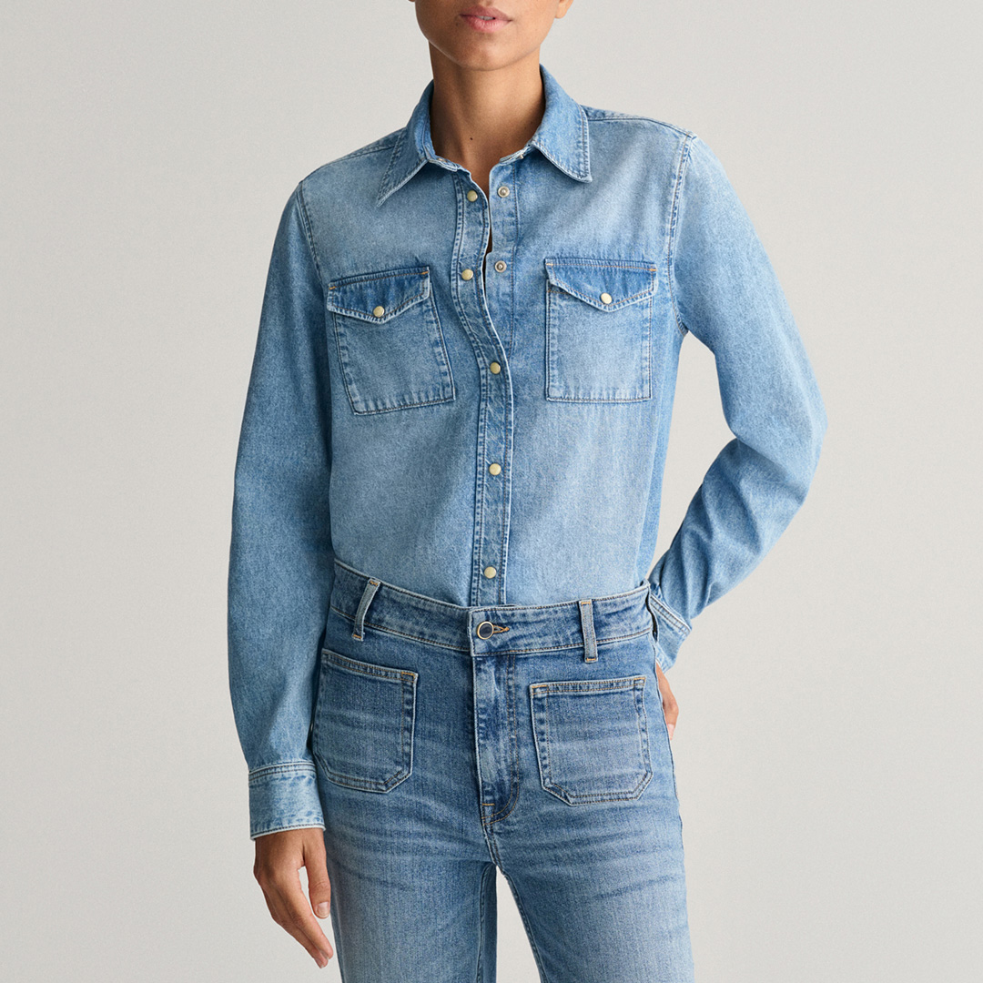Light Blue Wash Denim Shirt