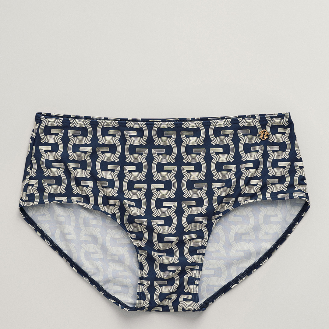 Gant Women's  Navy G Pattern Bikini Hipster in Size S, BrandAlley