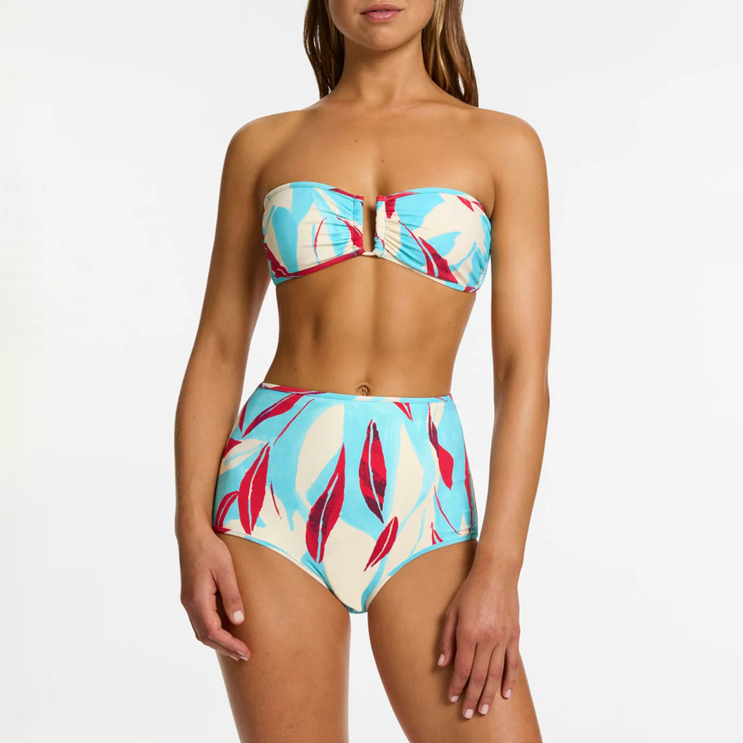 Fauna Bandeau Bikini Top - Jets - Modalova