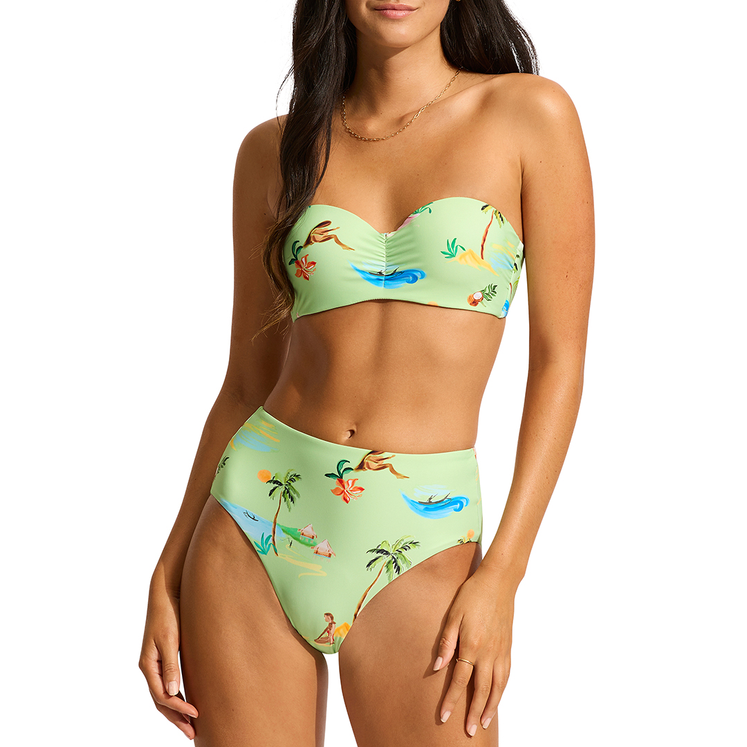Isla Palm High Waisted Bikini Bottoms