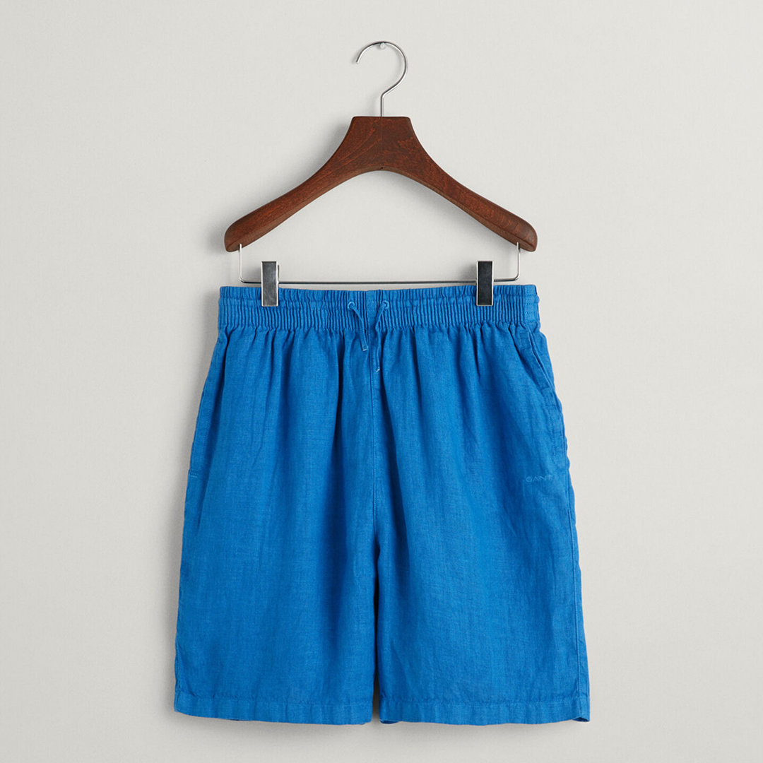 Cobalt Relaxed Linen Shorts