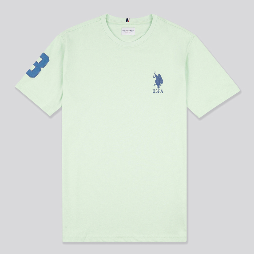 Light Green Player 3 Patchwork Cotton T-Shirt