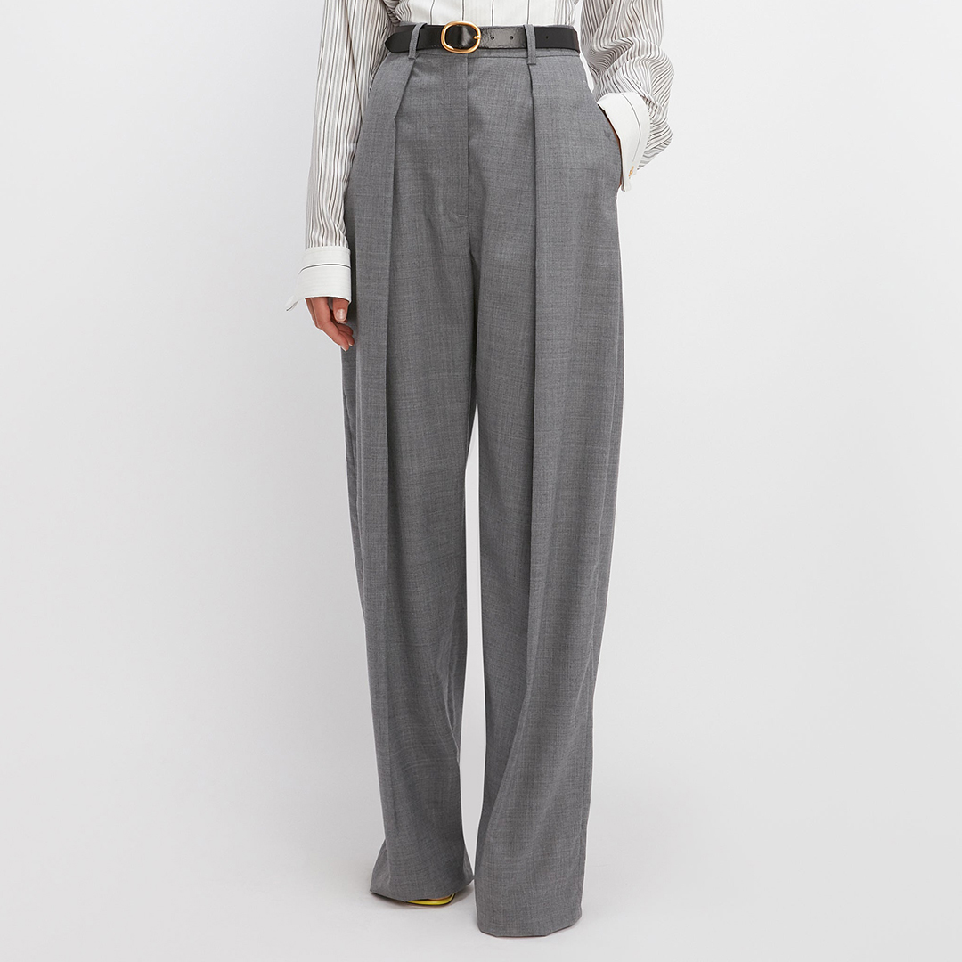 Wide Leg Pleated Trouser