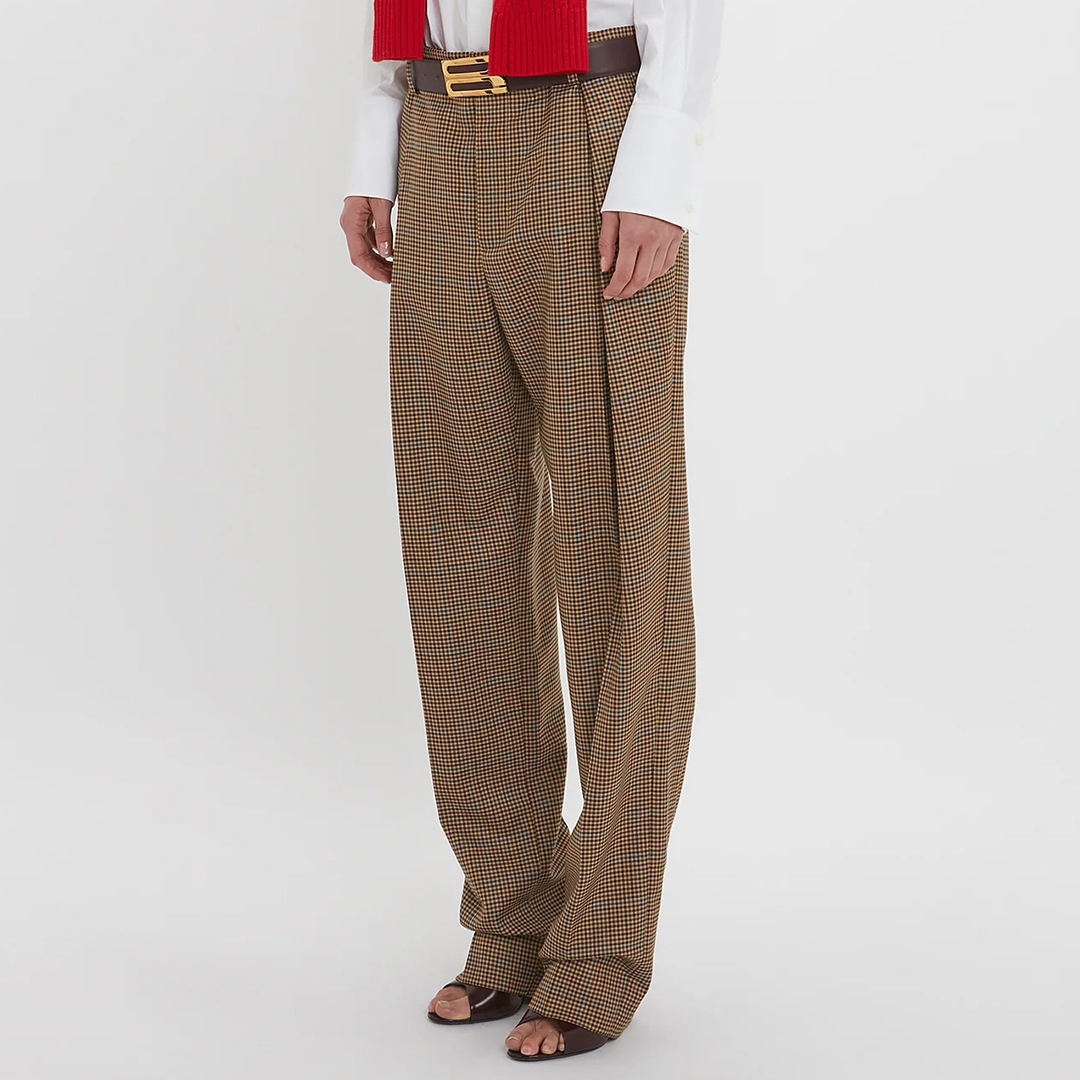 Khaki Asymmetric Chino Trouser - Victoria Beckham - Modalova