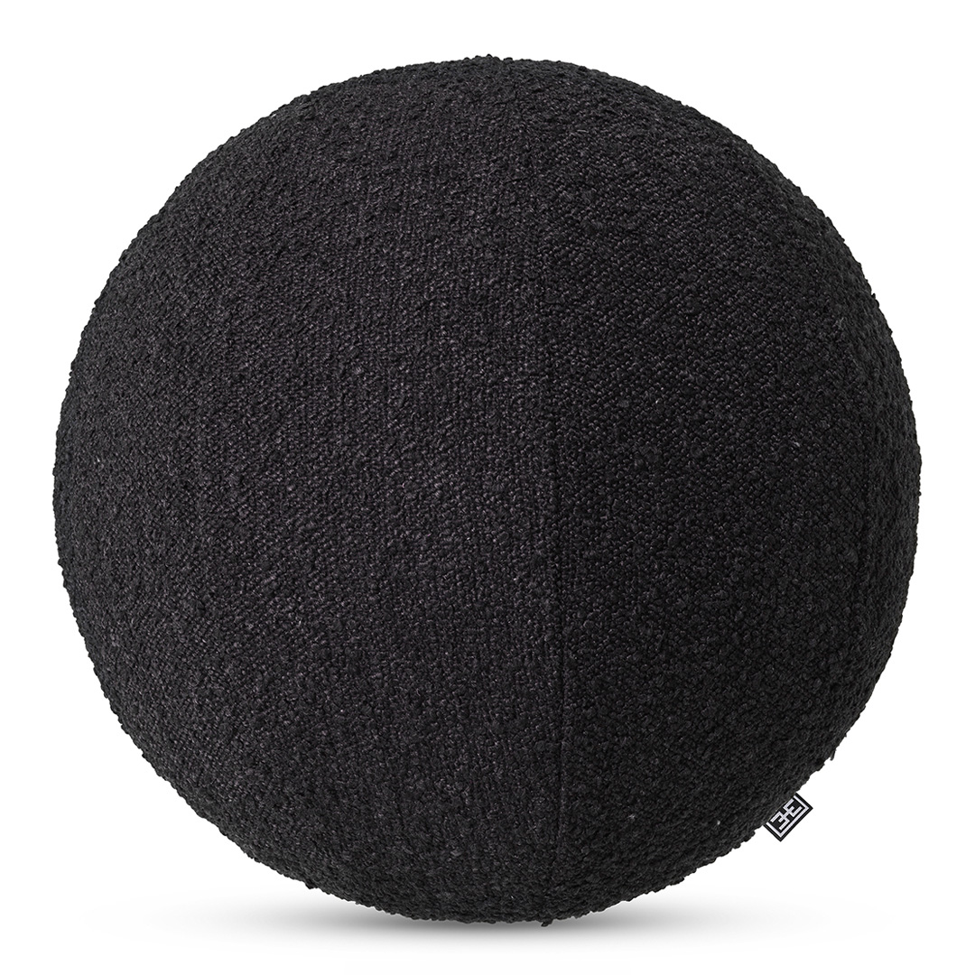 Eichholtz   Black Palla Bouclé  Cushion Large in Size Large, BrandAlley
