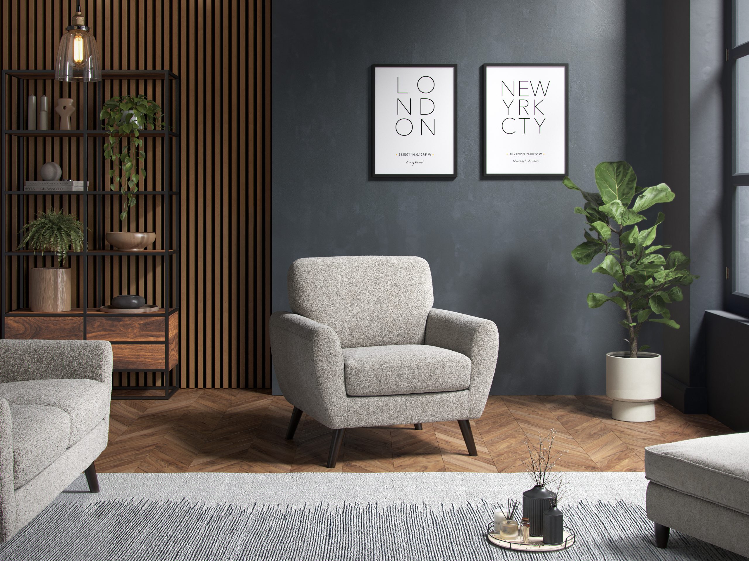 The Great Sofa Company   Luna Armchair Boucle Linen , BrandAlley