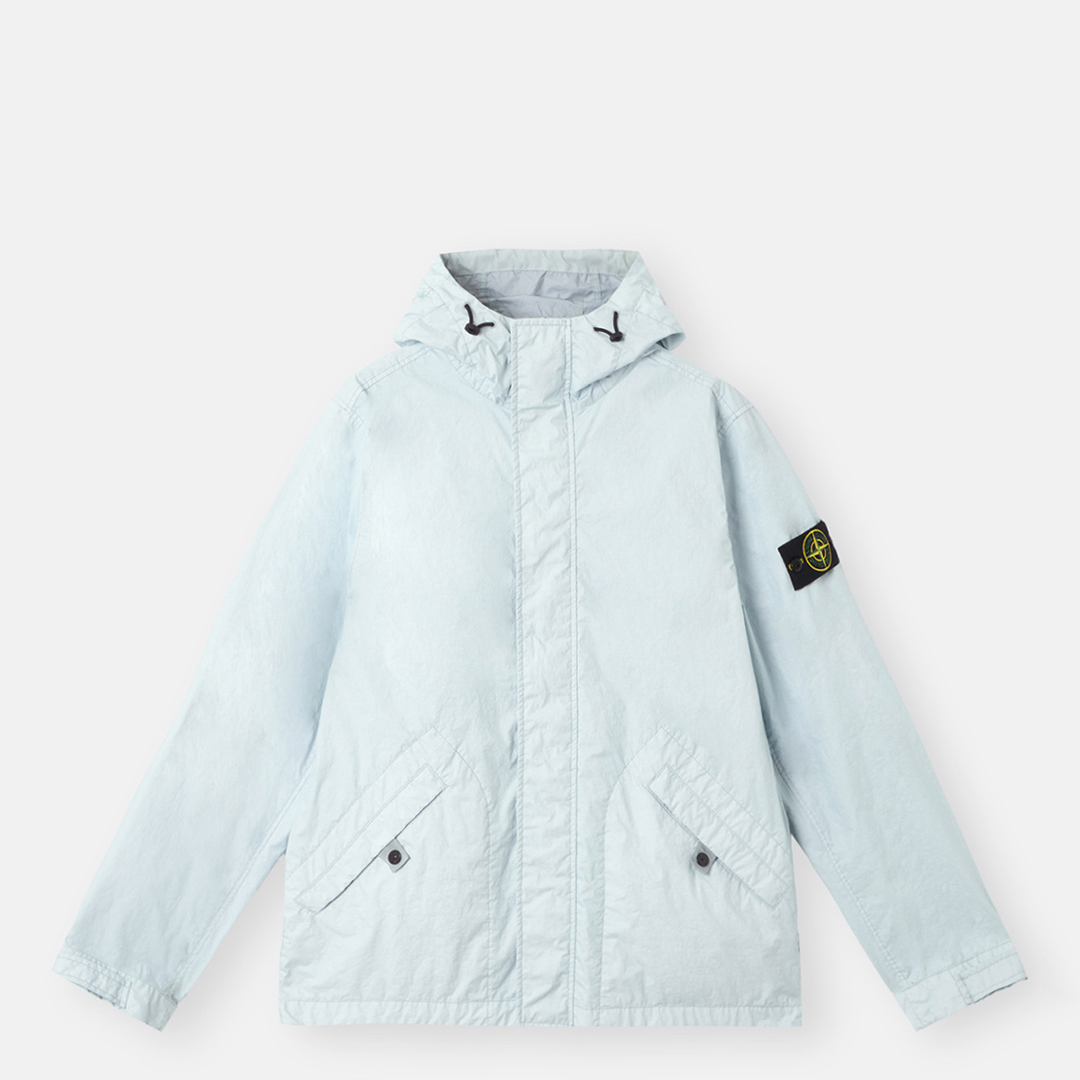 Blue Water Resistant Hooded Jacket
