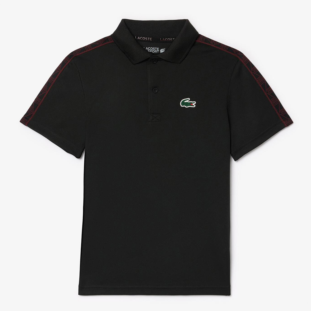 Boys Black Cotton Polo Shirt