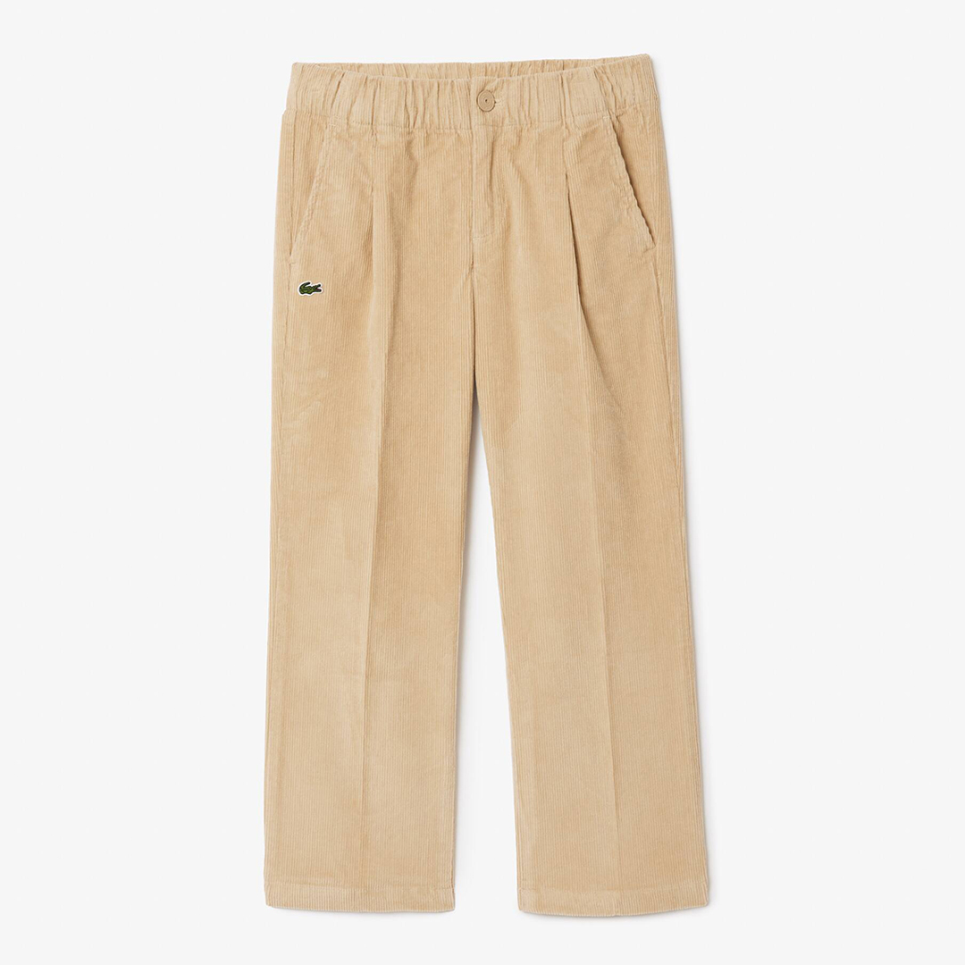 Boys Beige Elasticated Cotton Chinos
