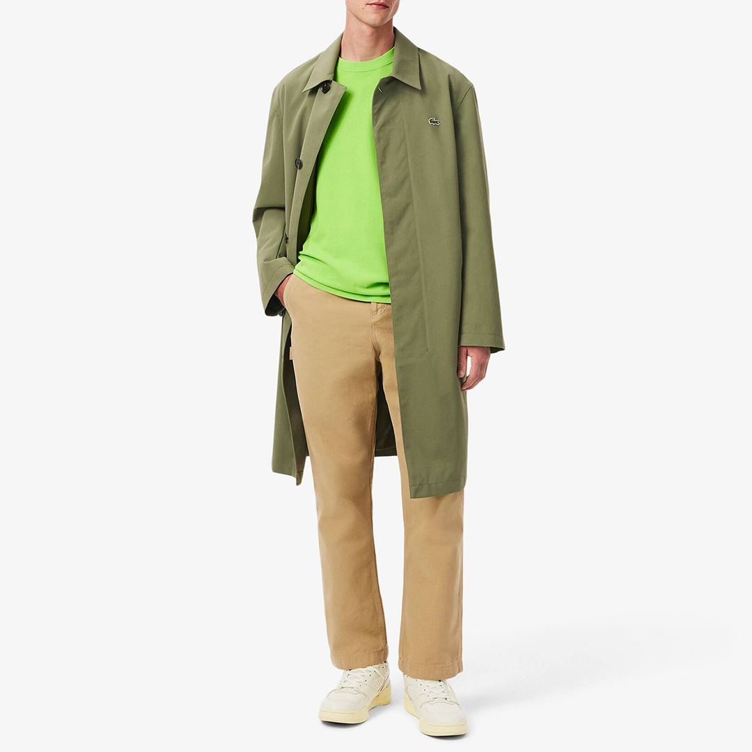 Khaki Button Down Trench Coat