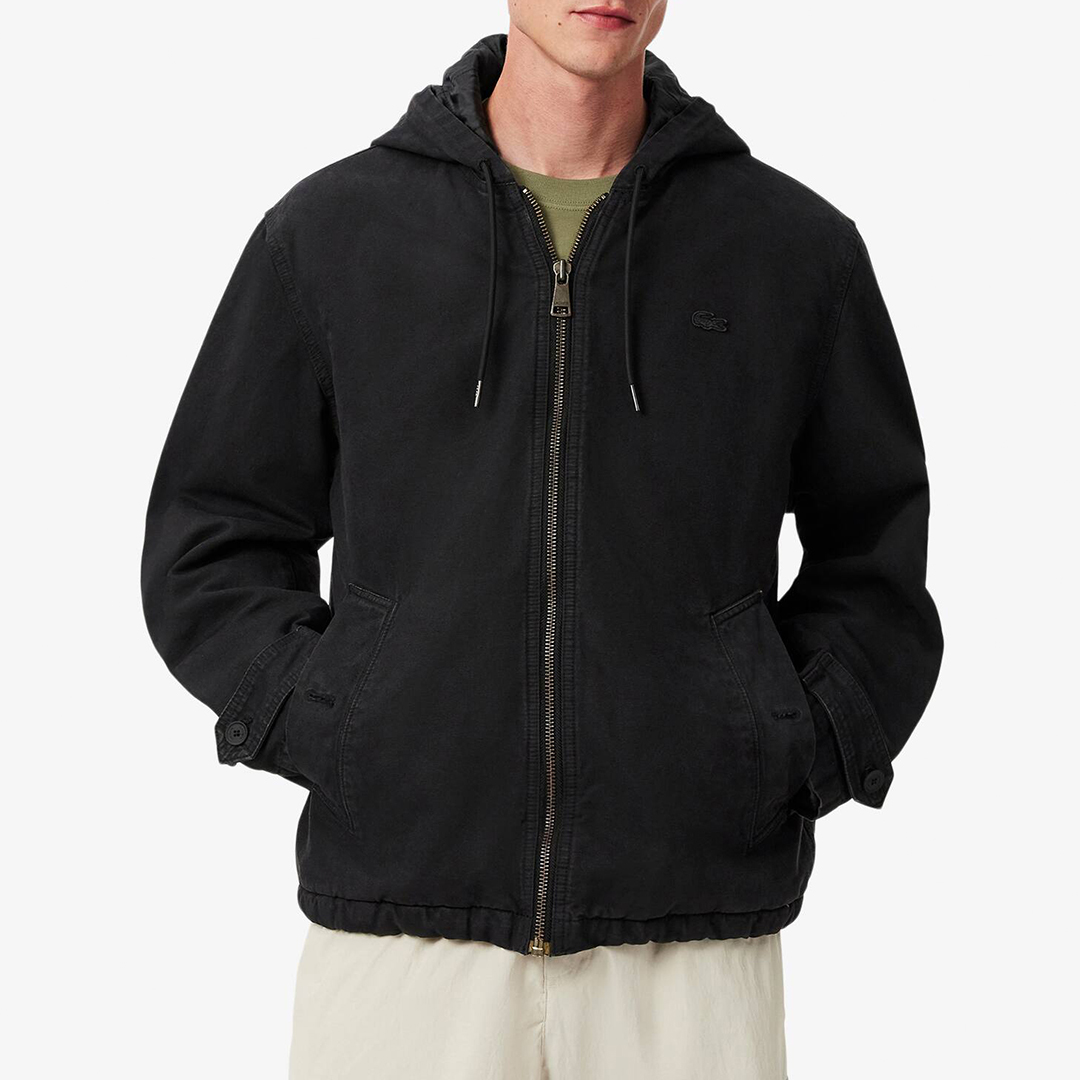 Black Denim Zip Jacket