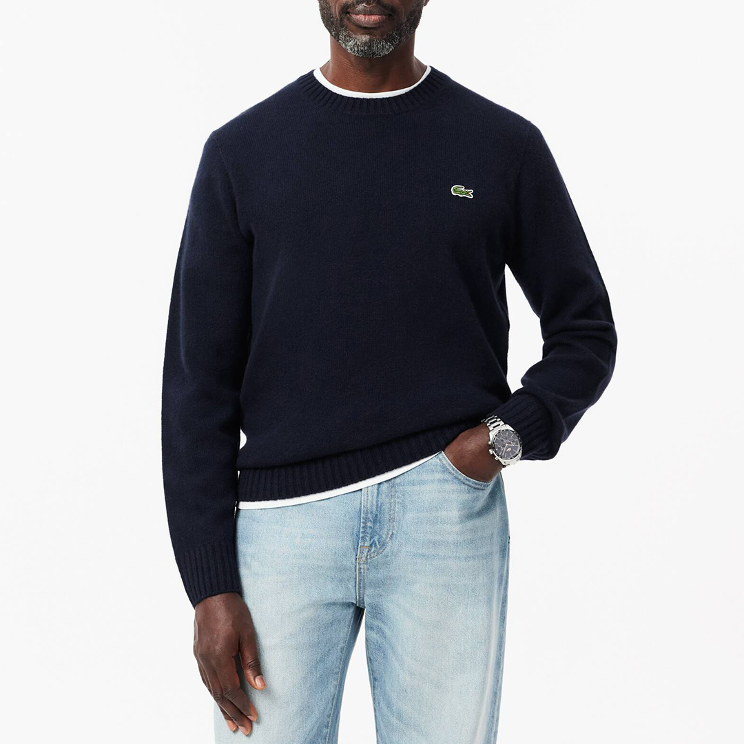 Lacoste Men's   Navy Crew Neck Sweatshirt in Size XL, BrandAlley