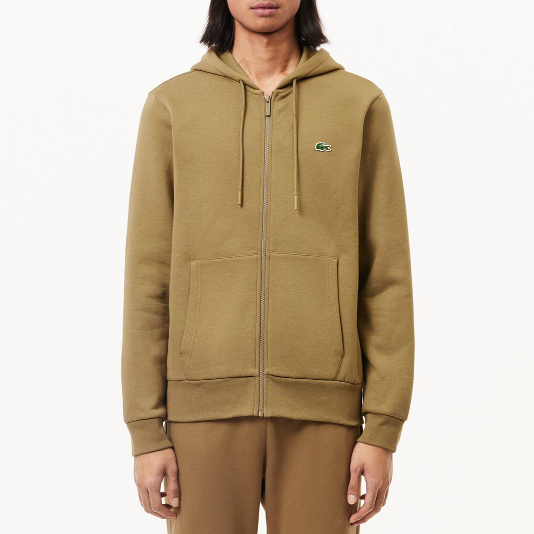 Camel Zip Through Hoodie