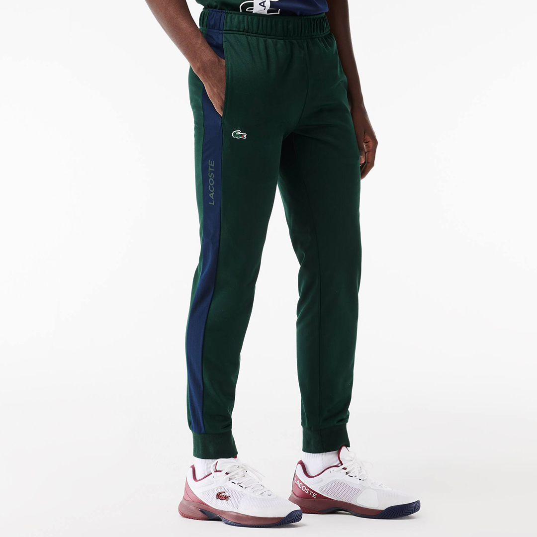 Lacoste Men's    Hunter Green Side Stripe Joggers in Size M, BrandAlley