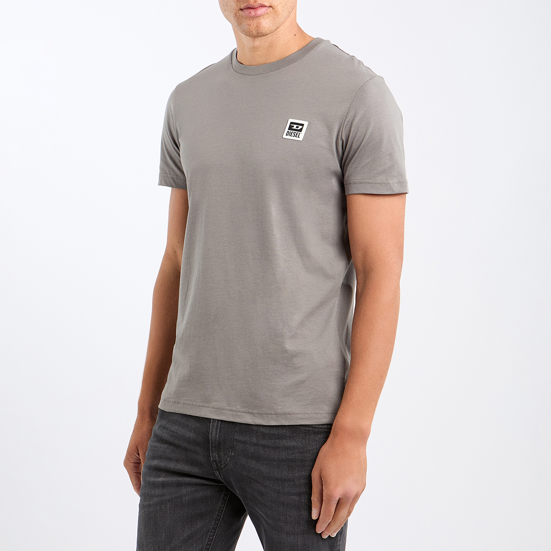 Diesel Men's  Grey Diegos K30 Cotton T-Shirt in Size XXL, BrandAlley