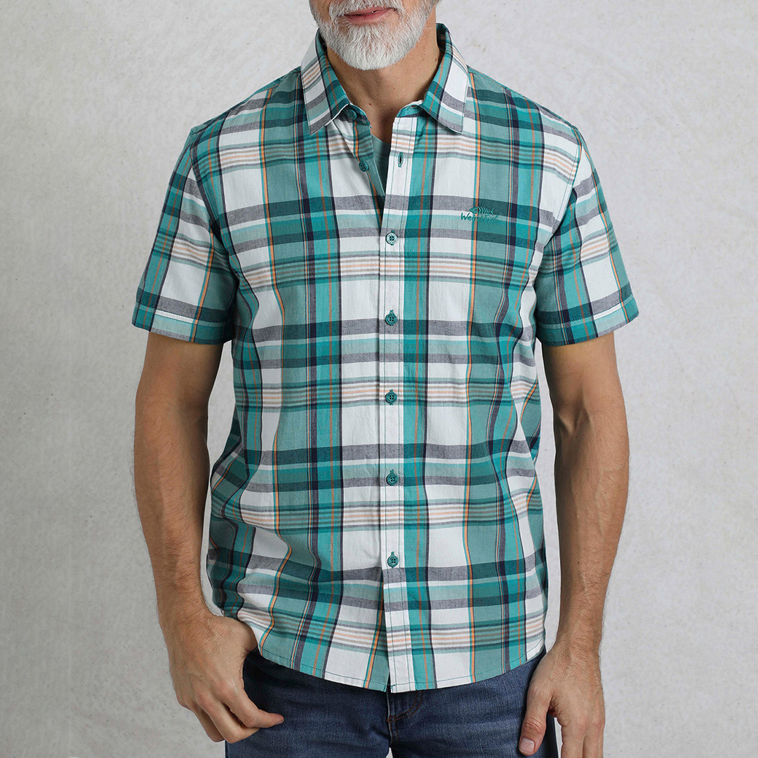 Multi Organic Short Sleeve Check Shirt
