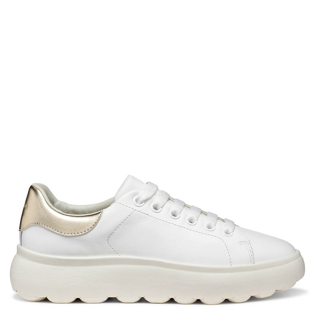 Geox Women's   White/Gold Spherica Trainers in Size 6, BrandAlley