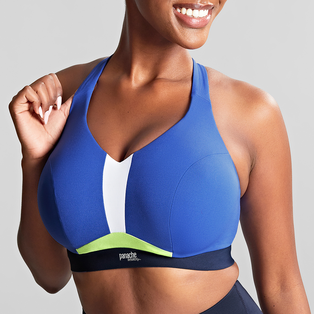 Wired Non-Padded Bra-Blue