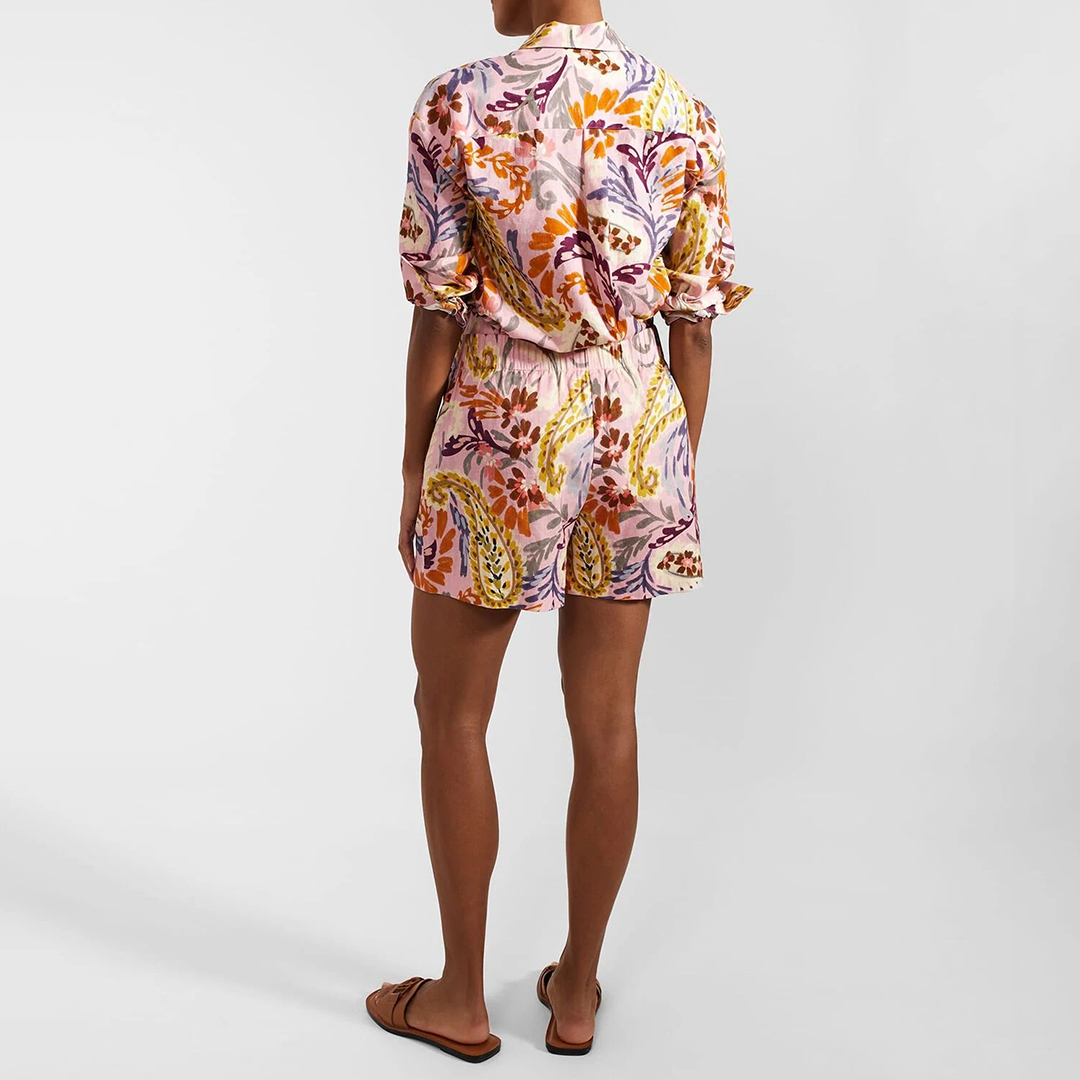 Pink Devina Paisely Shorts