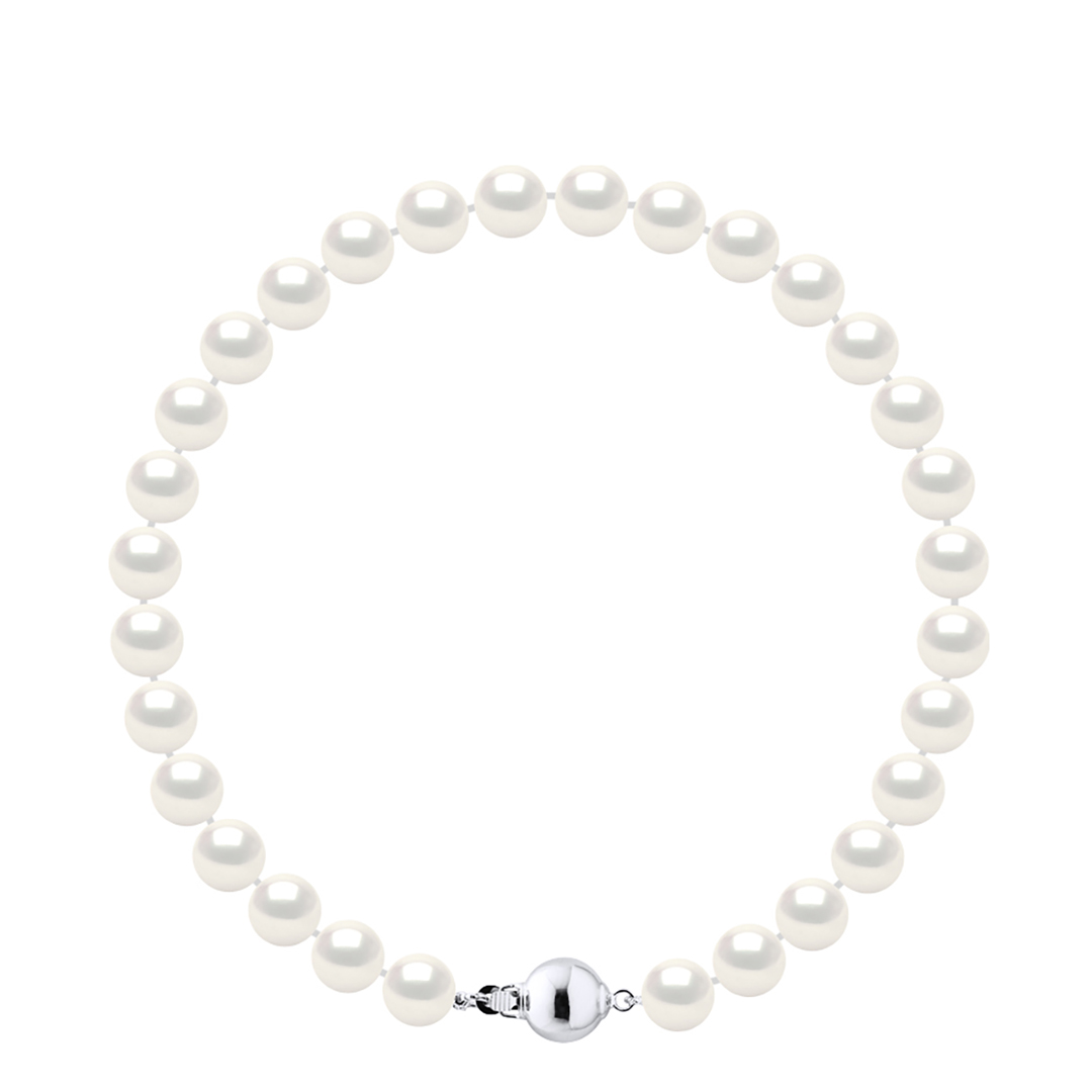 Atelier Pearls Silver Rows of Pearls Natural REal Cultured Freshwater Pearl White Bracelet