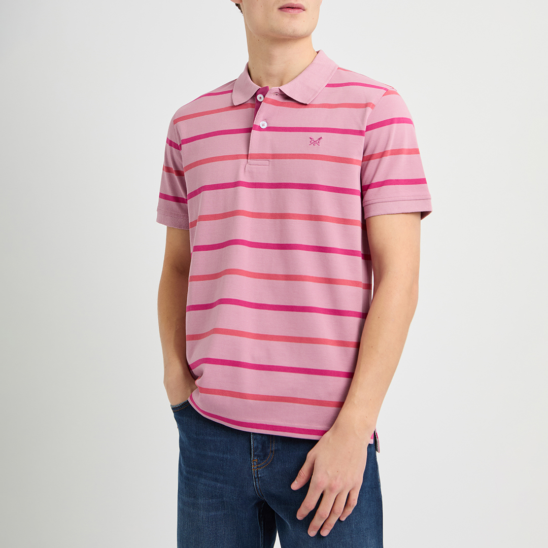 Pink Multi Stripe Polo Shirt
