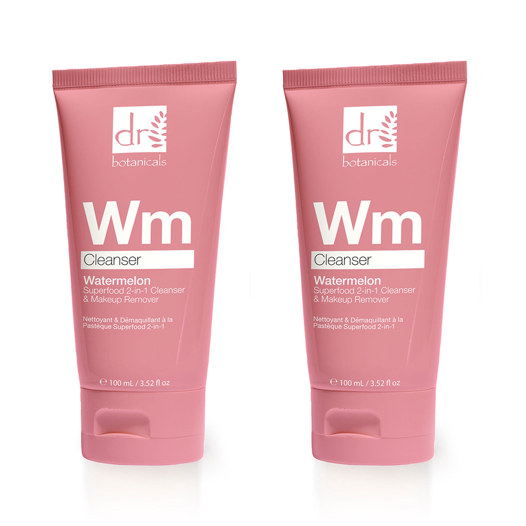 Dr Botanicals Watermelon Superfood 2-in-1 Cleanser & Makeup Remover with Glycolic Acid Salicylic Acid & Lactic Acid 100ml x 2 Duo Pack - Dr. Botanicals - Modalova