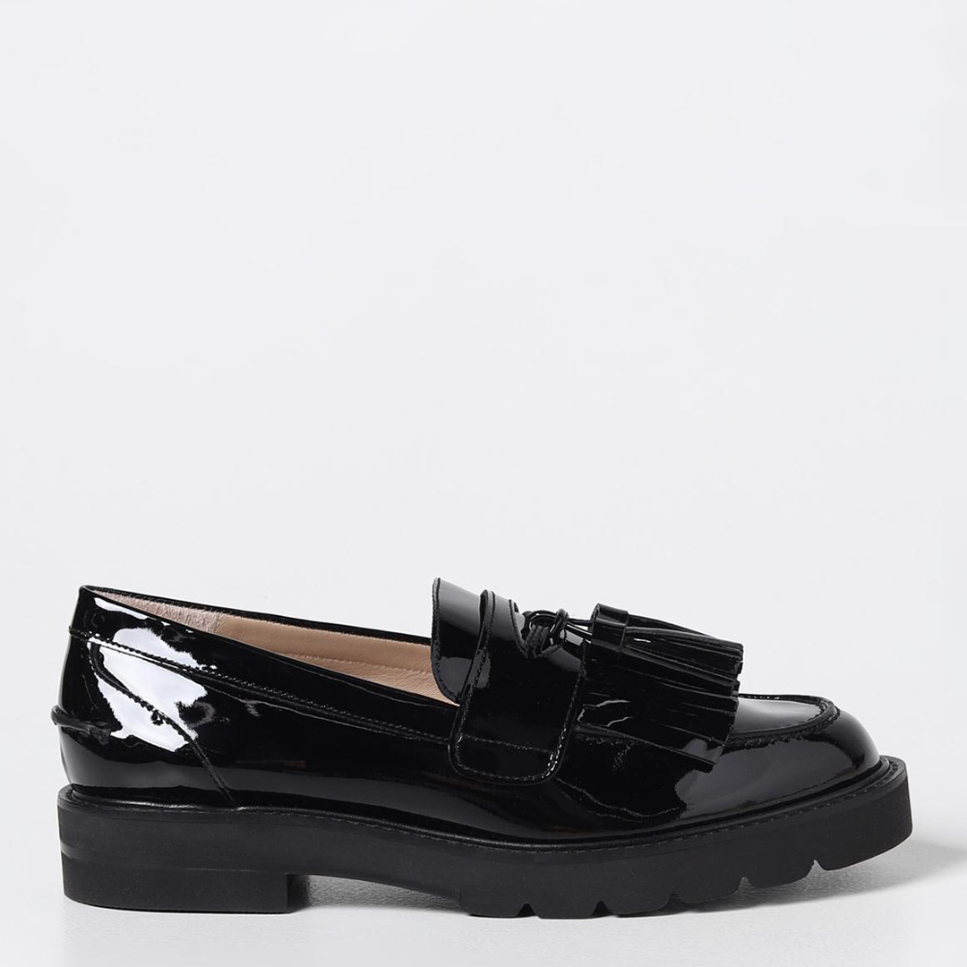 Black Mila Lift Patent Loafers