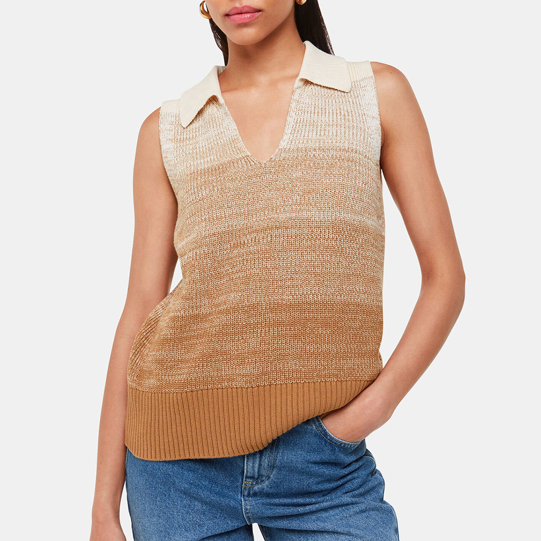 WHISTLES Multi Ombre Collar Tank Top – Size XL