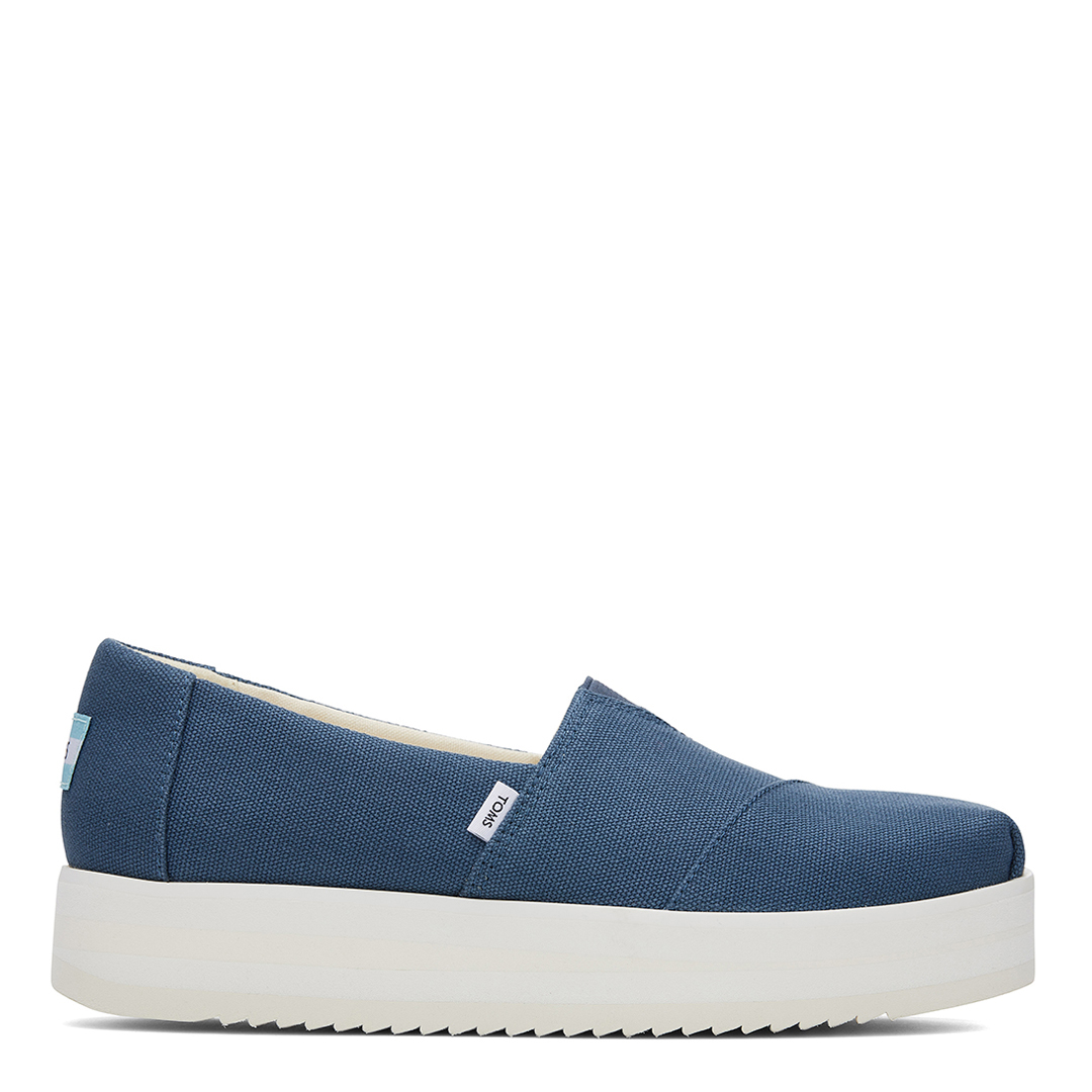 Women's Majolica Blue Canvas Alp Midform Espadrille