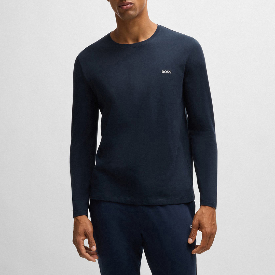 Navy Mix & Match Long Sleeve Top