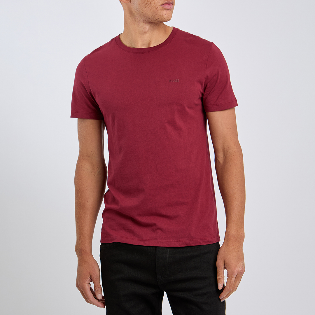 Red Logo Cotton T-Shirt