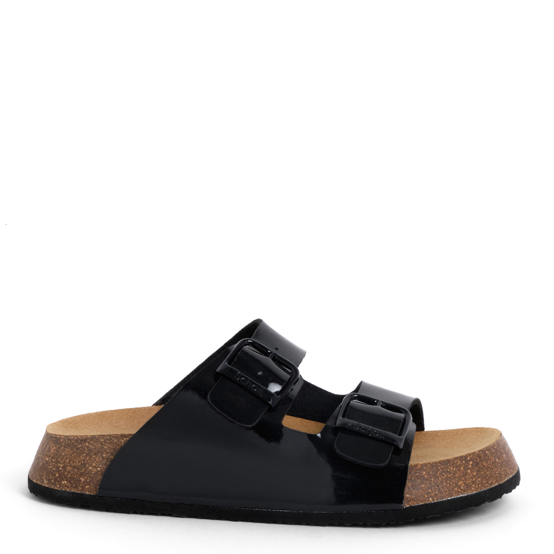 Scholl Women's   Black Noelle 24 Flat Sandals in Size 8, BrandAlley