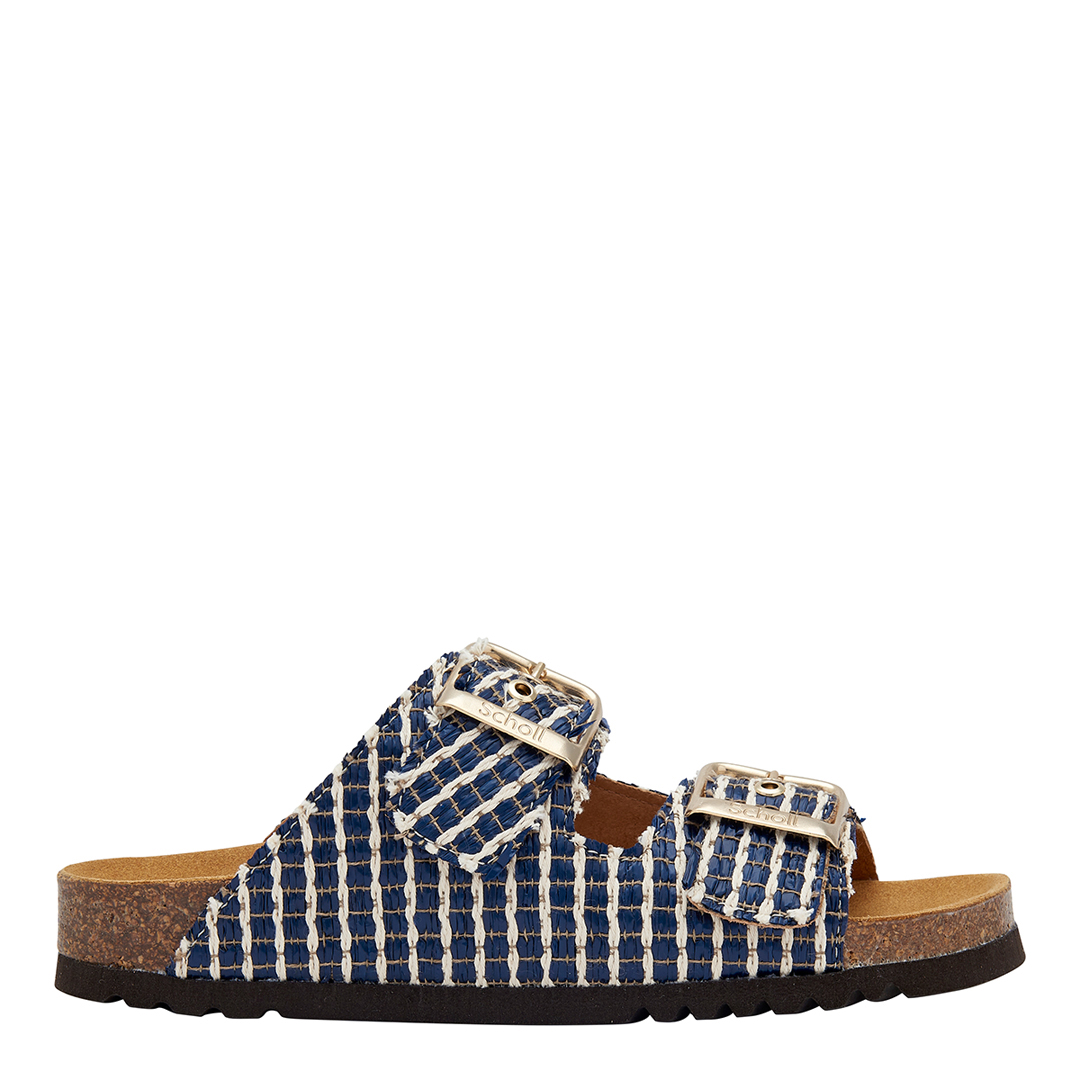 Women's Navy Noelle Flat Sandals
