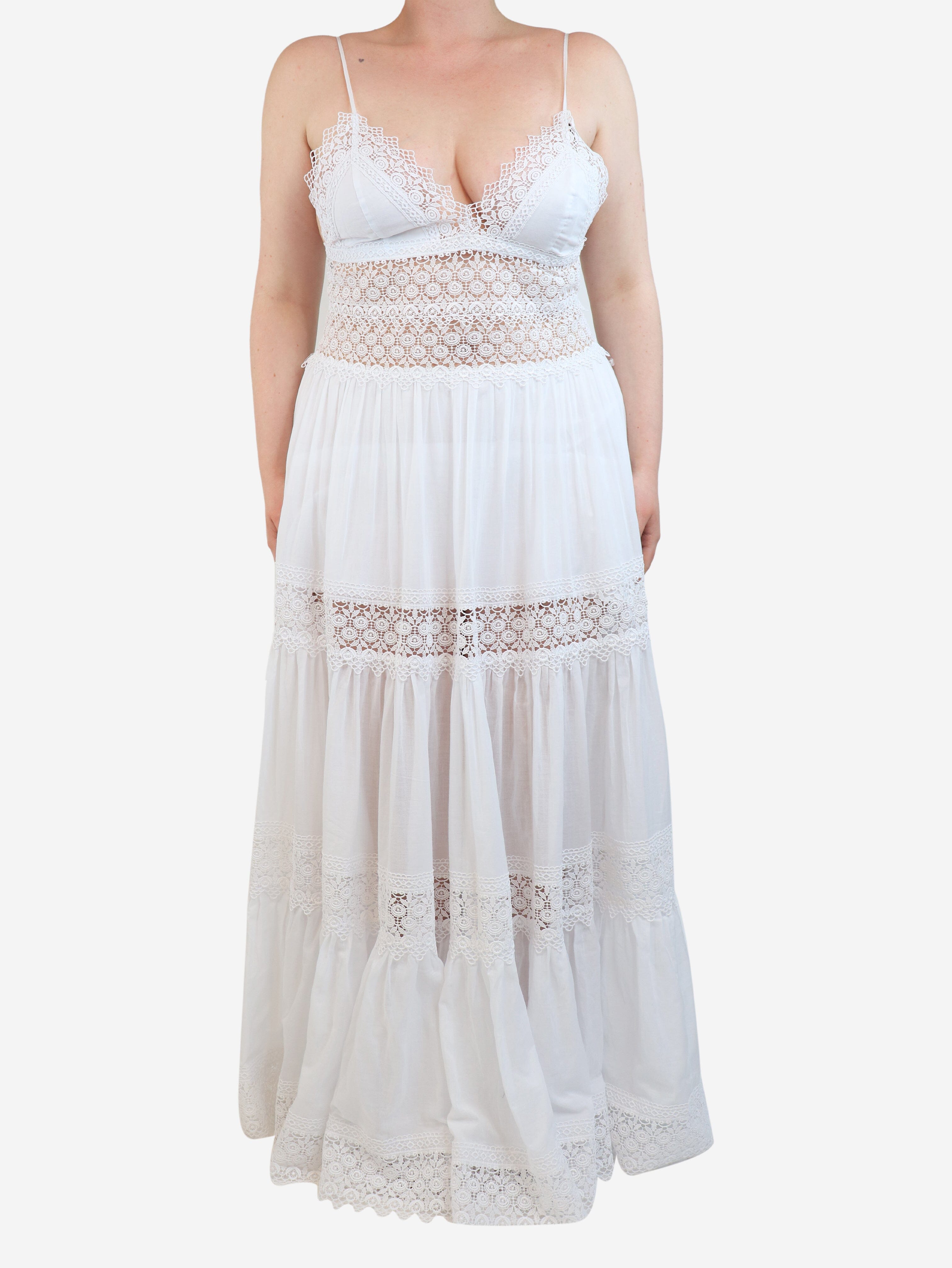 Chic & Timeless: Review of the Pre-Loved Charo Ruiz White Embroidered Tiered Sundress