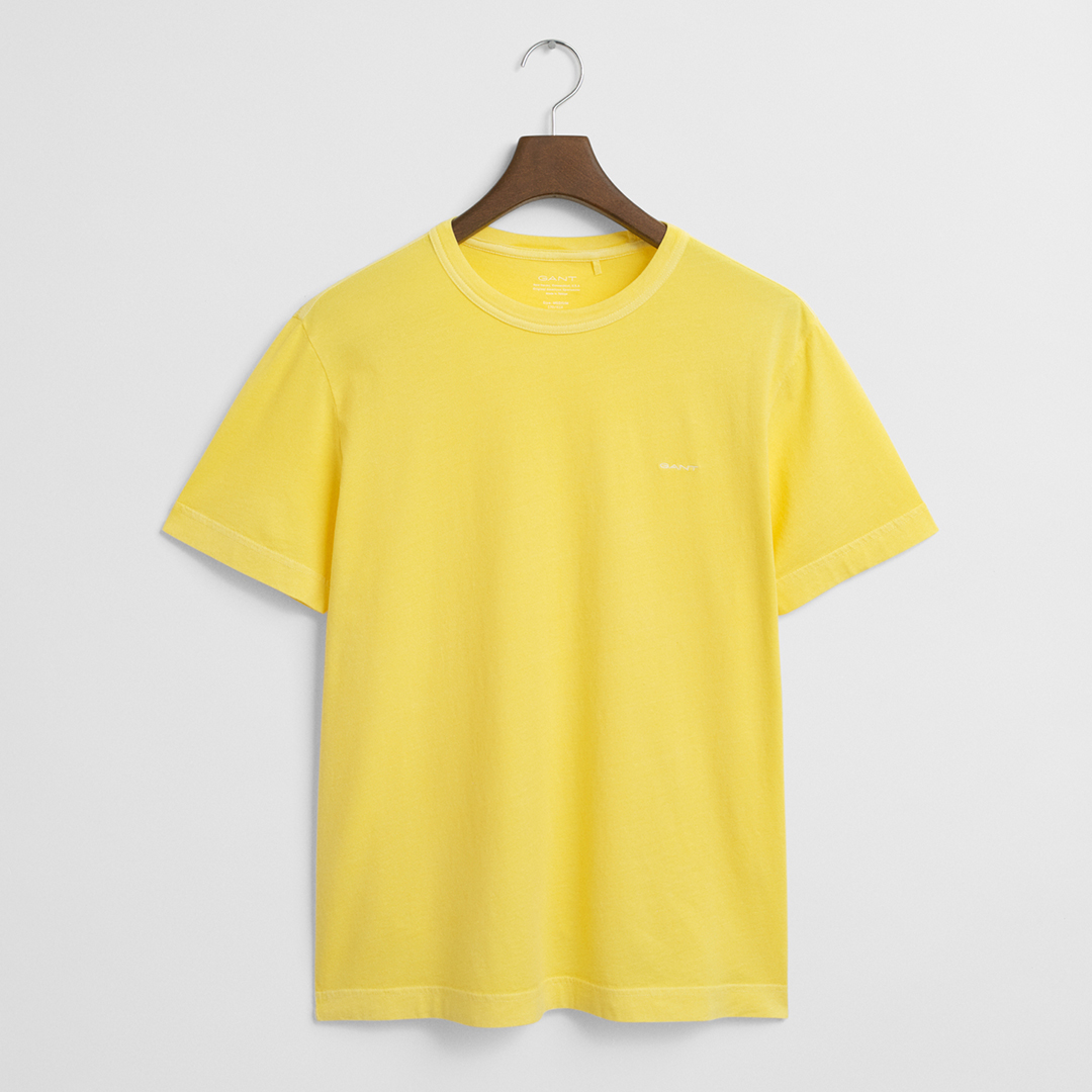 Yellow Sunfaded Cotton T-Shirt