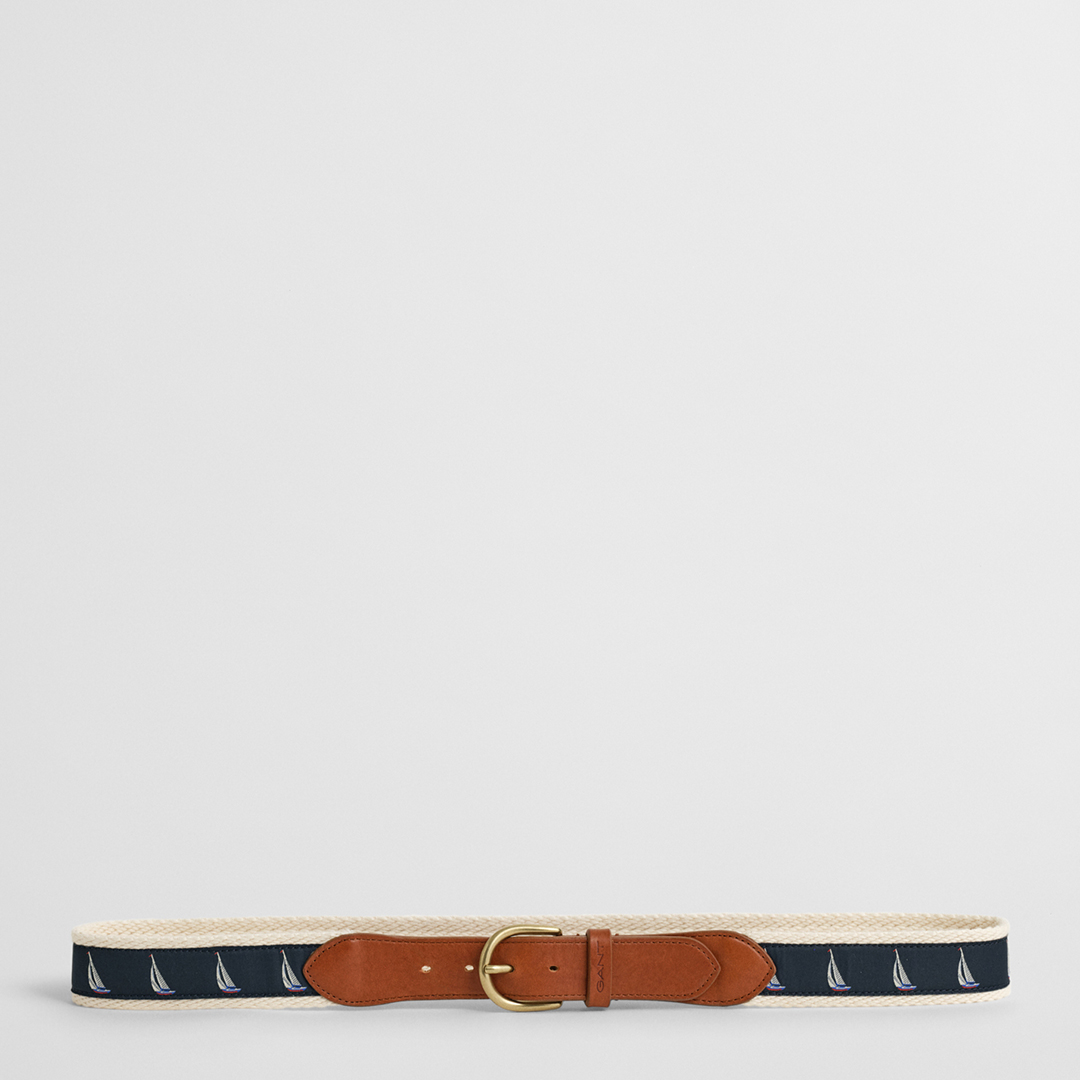 Navy Jacquard Webbing Belt