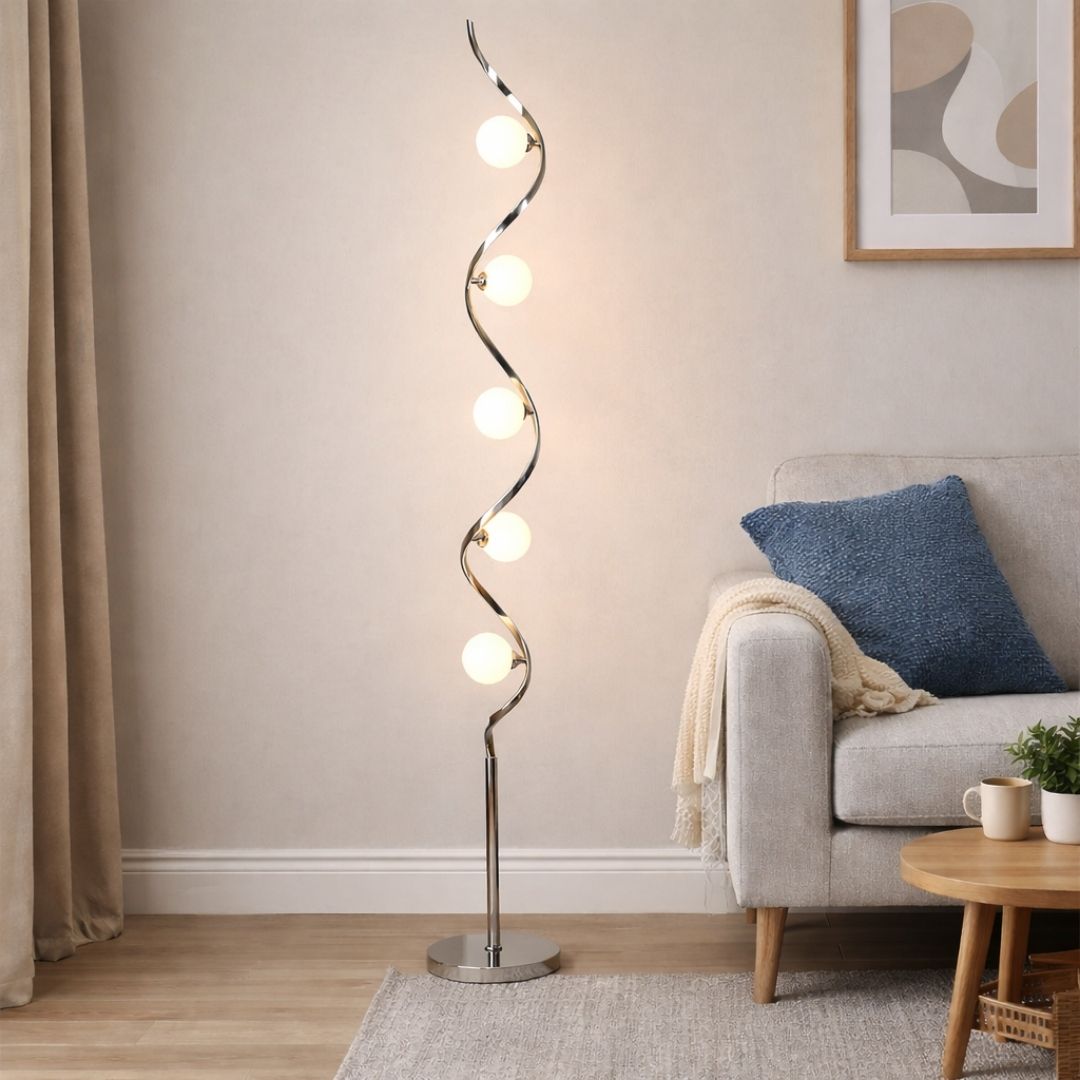 Pagazzi Lighting   Bombo 5 Light Floor Lamp Polished Chrome , BrandAlley