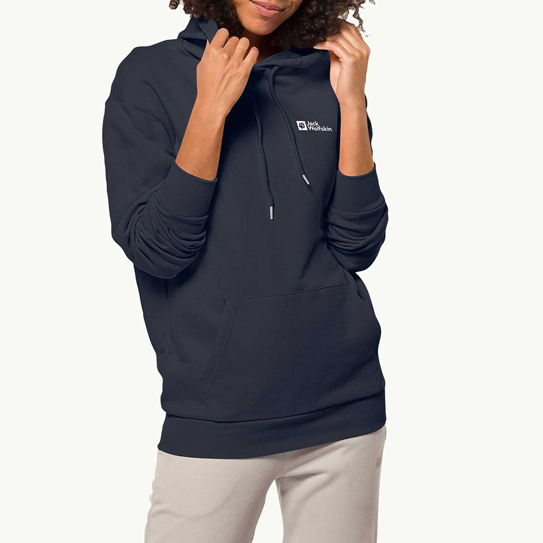 Jack Wolfskin Women's  Navy Essential Hoodie in Size S, BrandAlley