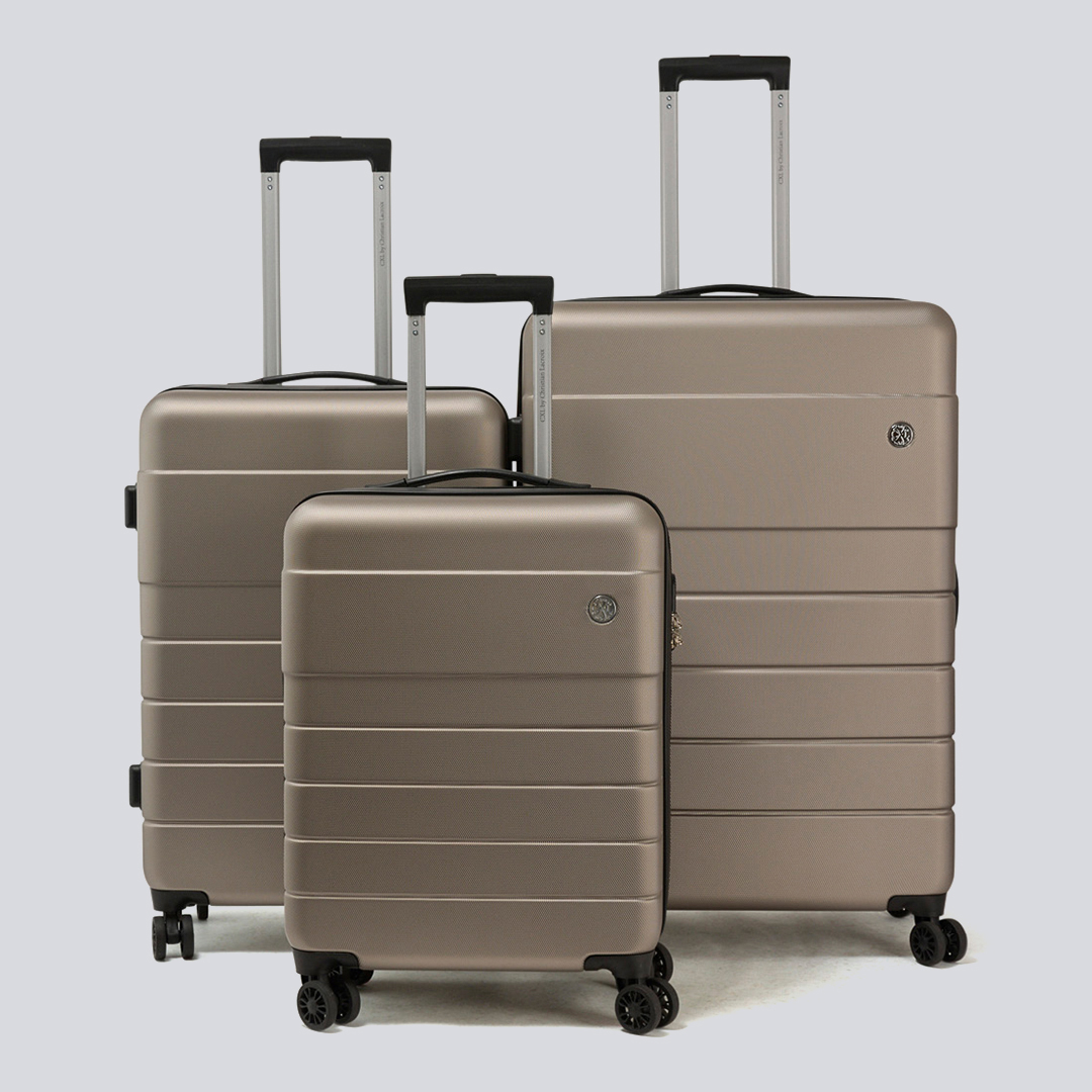 Grey Set Of 3 4-Wheel Spinners Hardside