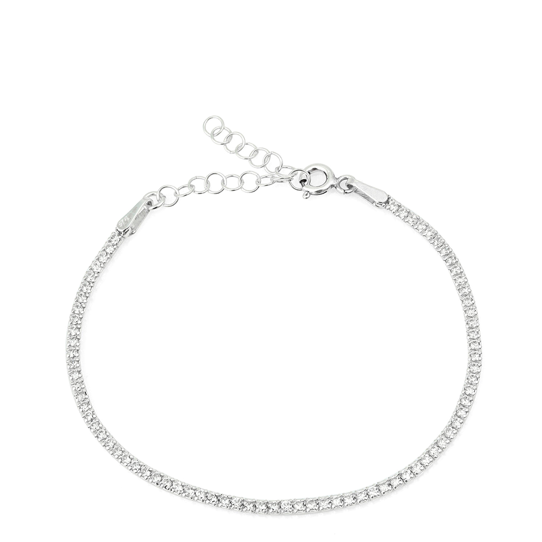 Silver Diamante Bracelet - Elika - Modalova